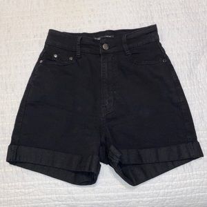 Black high waisted shorts